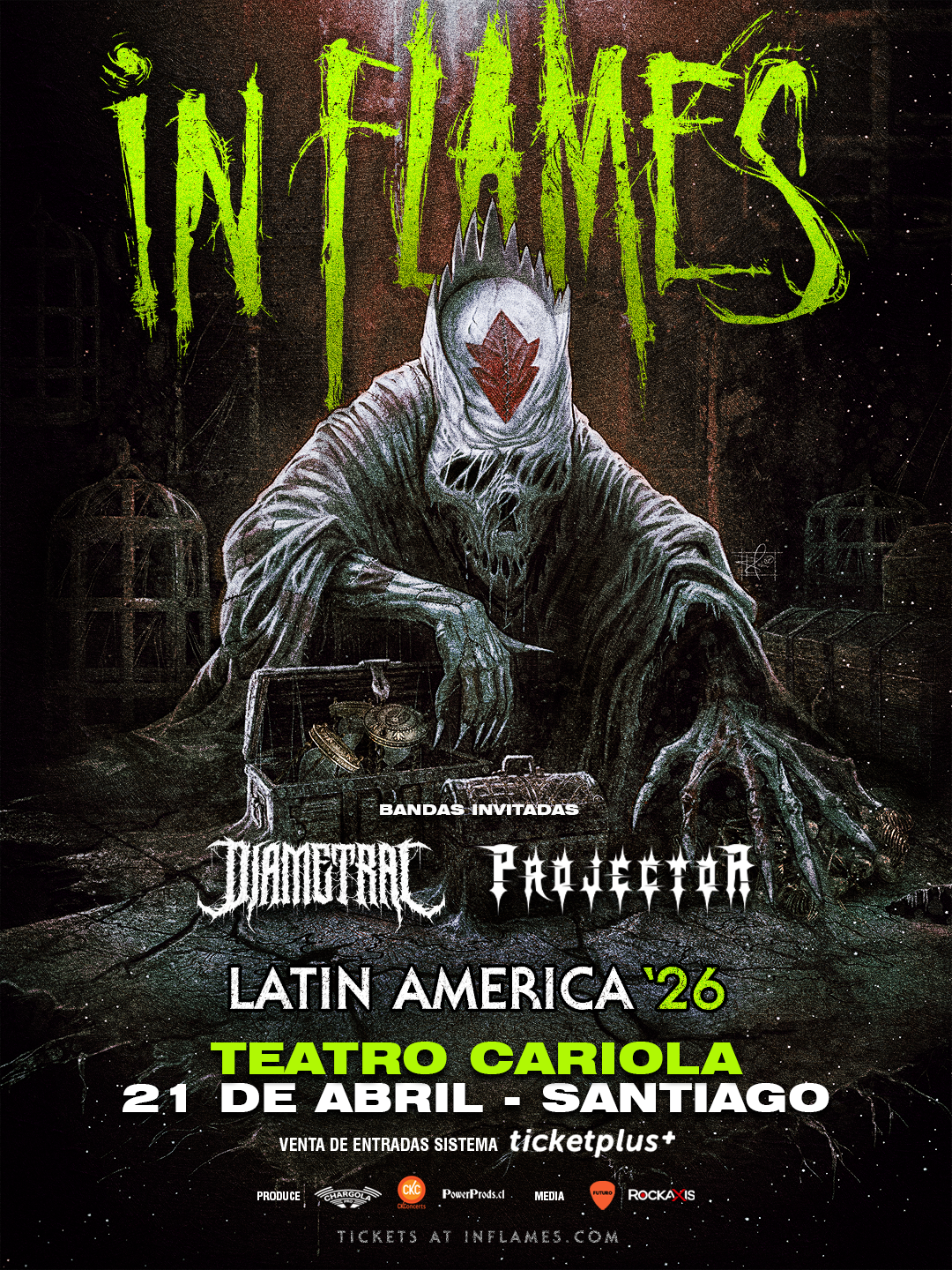 In Flames en Chile: Se confirman bandas nacionales invitadas